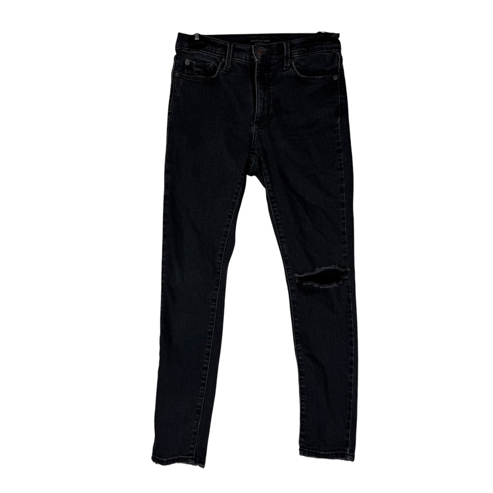 Banana Republic Jeans Womens 25/0 Gray Denim Distressed High Rise Skinny Leg